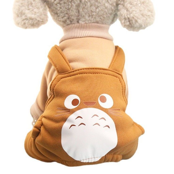 Valley Dog Pet Fleece Sweatshirt Cartoon Strap Design Strap Totoro Purple XS view 7
