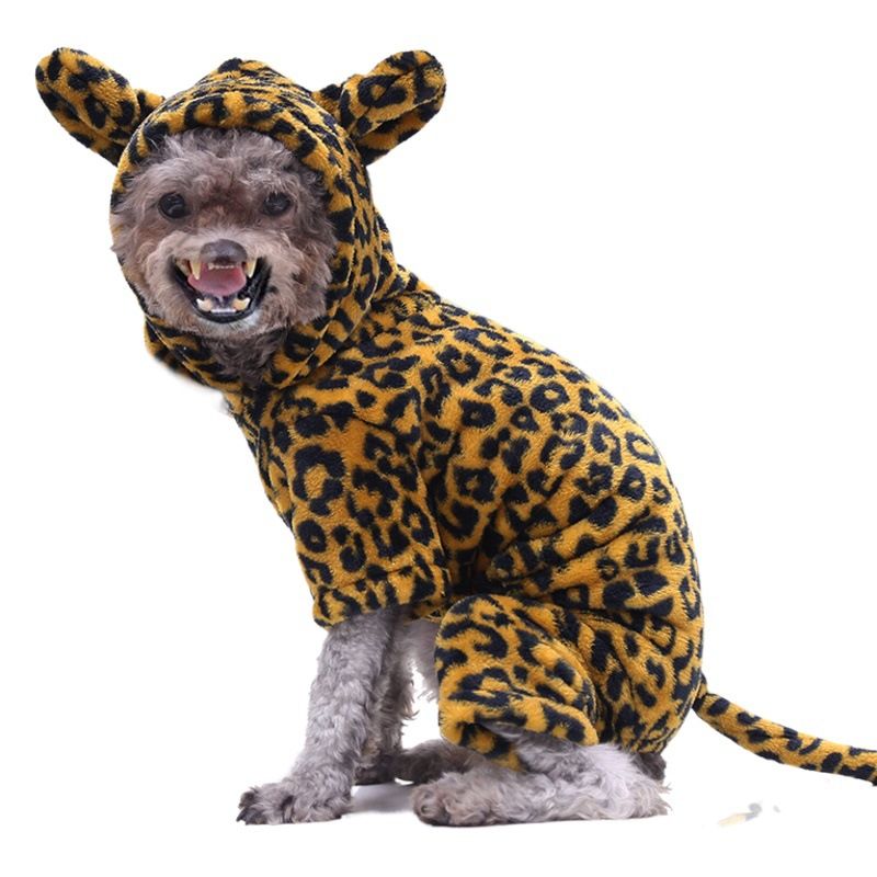 Shine Pet Costume Four Leg Warm Coral Fleece Golden Lion Four Leg Flannel XL view 2