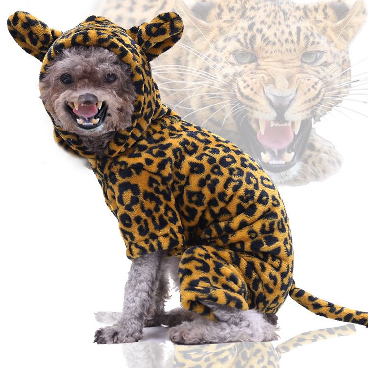 Shine Pet Costume Four Leg Warm Coral Fleece Golden Lion Four Leg Flannel 2XL view 5