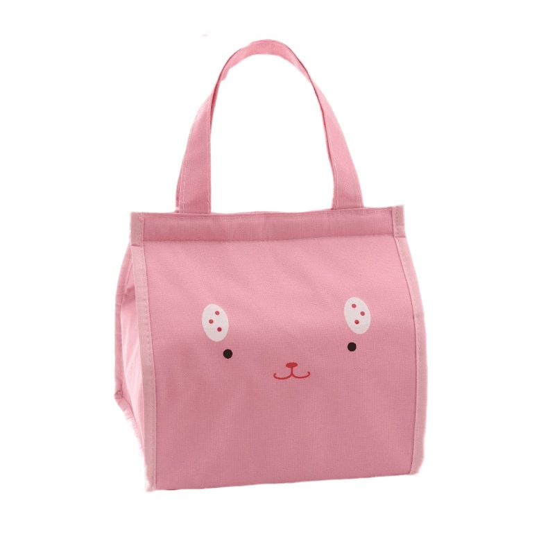 Children Lunch Bag Portable Insulated Oxford Cloth Cat Cat Head blue B3-4 view 5