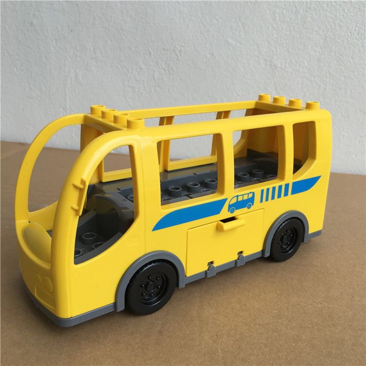 Hongyuan sheng Building Blocks Bus Vehicle Train carriage [orange bottom + view 2