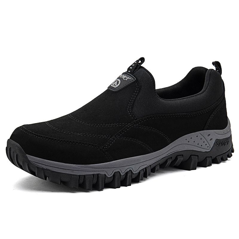 Luo Baoli Men Hiking Shoes Slip On Rubber Sole Grey 37 view 4