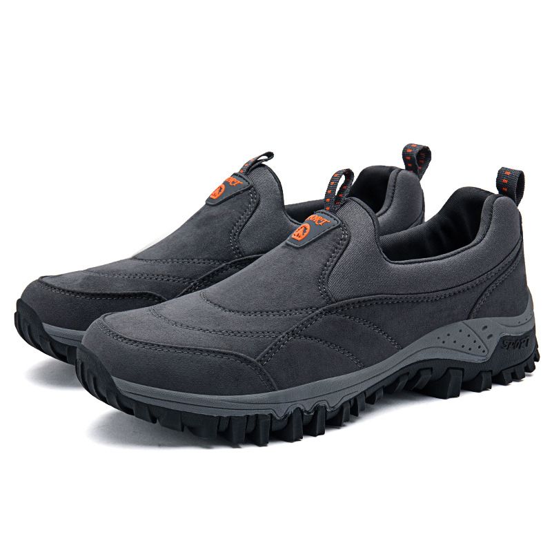 Luo Baoli Men Hiking Shoes Slip On Rubber Sole Blue 37 view 4