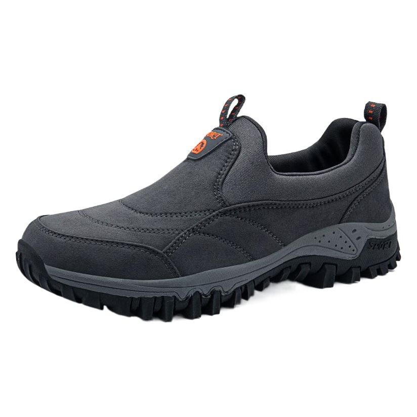 Luo Baoli Men Hiking Shoes Slip On Rubber Sole Black 37 view 2