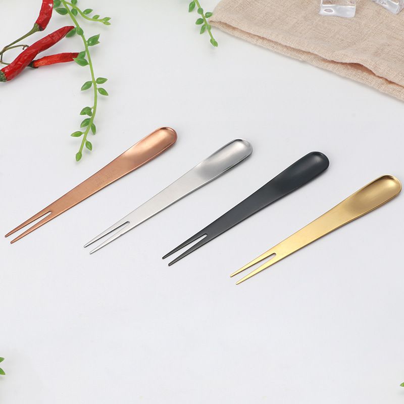 Island Qi Stainless Steel Fruit Fork Cake Knife 304 dual-purpose spoon Fork view 3