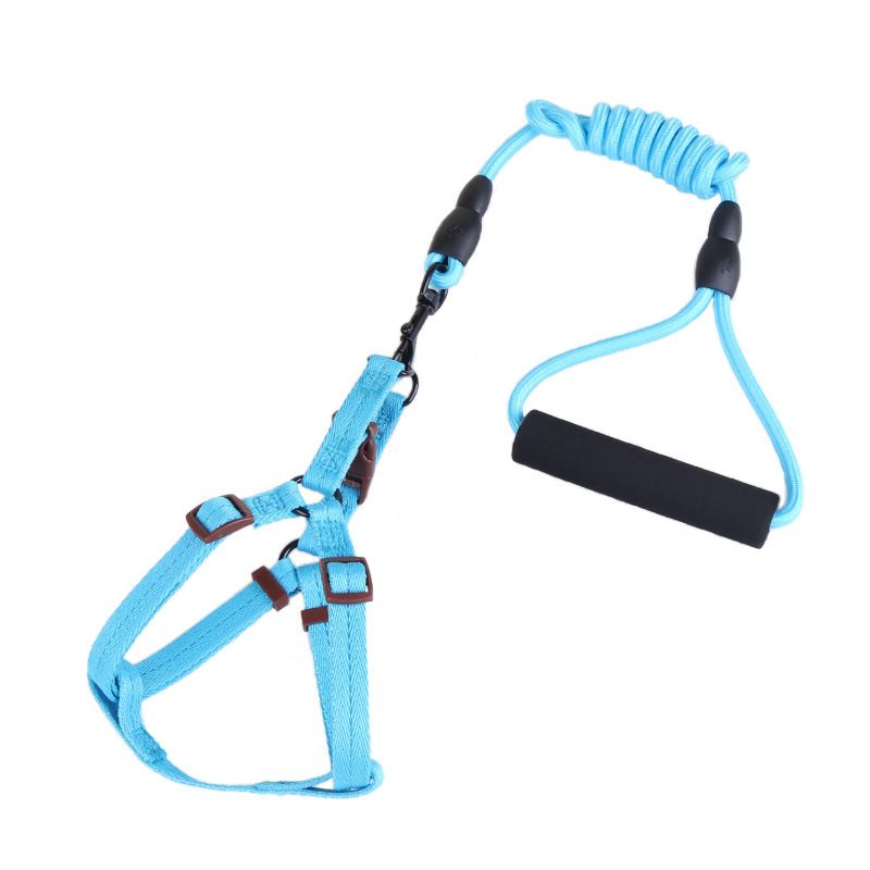 Zichen Polyester Dog Chest Strap 120cm Sky Blue 0.6cm plain round rope chest * — image 1