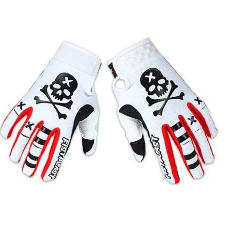 fistplast Motorcycle Gloves Full Finger Breathable. White L view 7