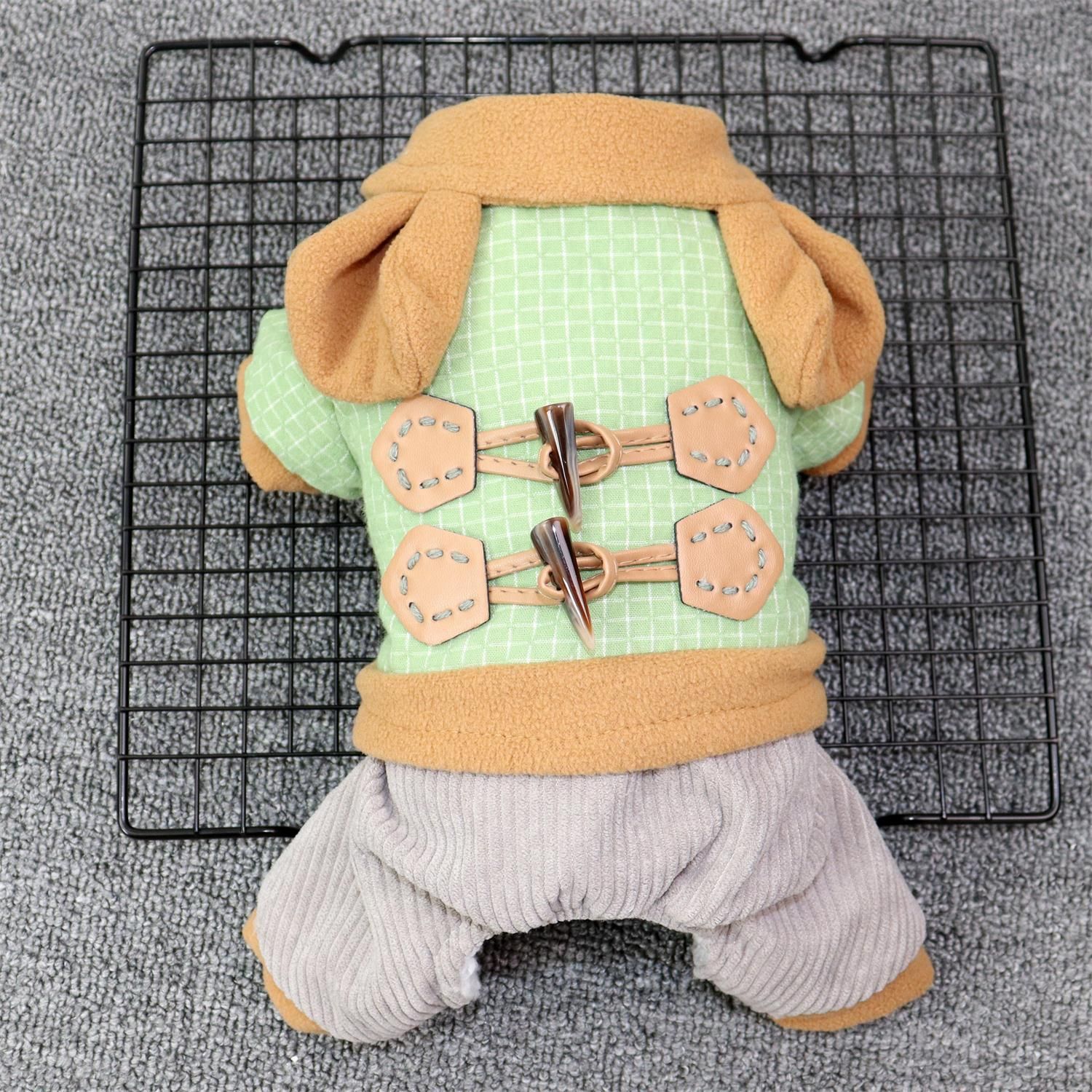 Pet Dog Clothes Odd Pet Four Legged Casual Corner Button Four Leg Pink XS view 4