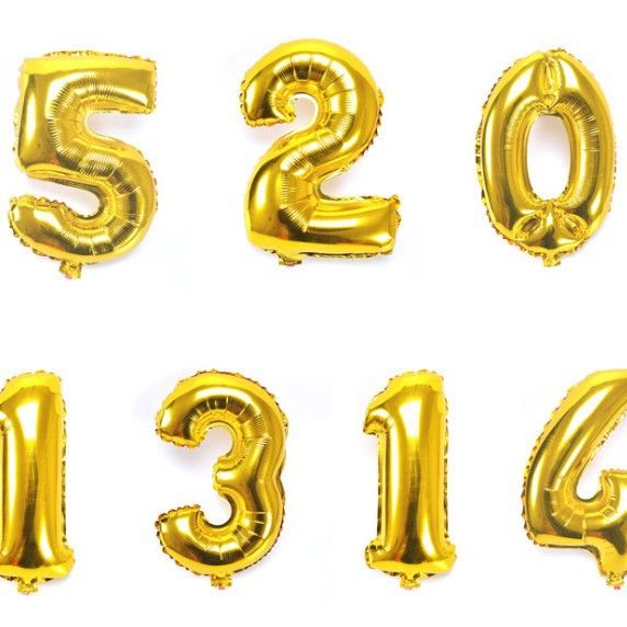 Hanlin 10inch Gold Metallic Balloons Pack of 50 16-inch