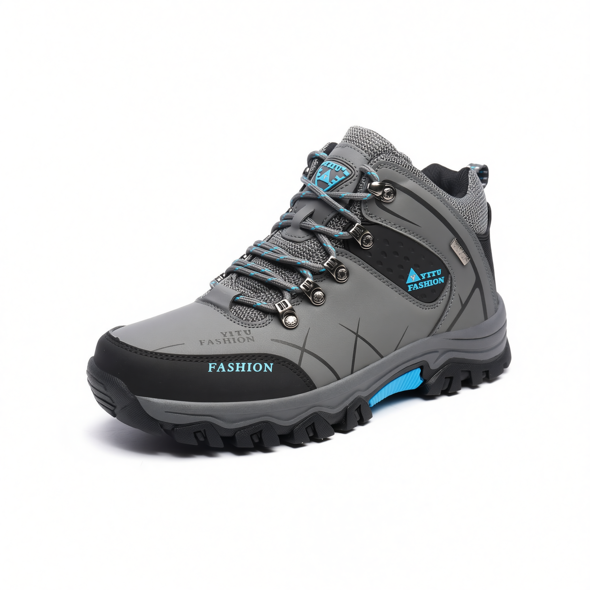Men Hiking Shoes Waterproof High Top Size 47 8528 gray high-top cotton shoes 44