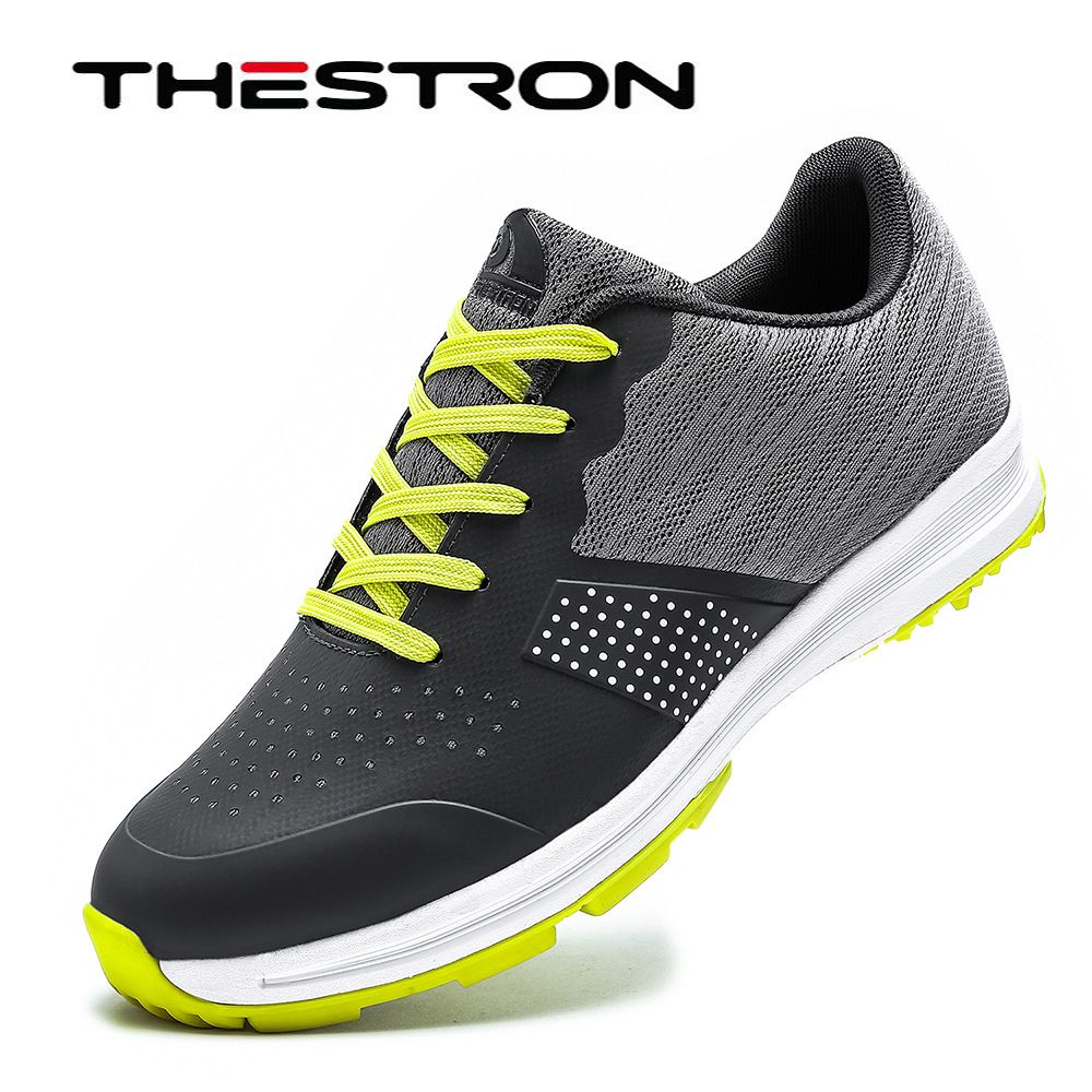 THESTRON Mens Golf Shoes Waterproof Non Slip gray green US 8.5-EUR 42 view 2