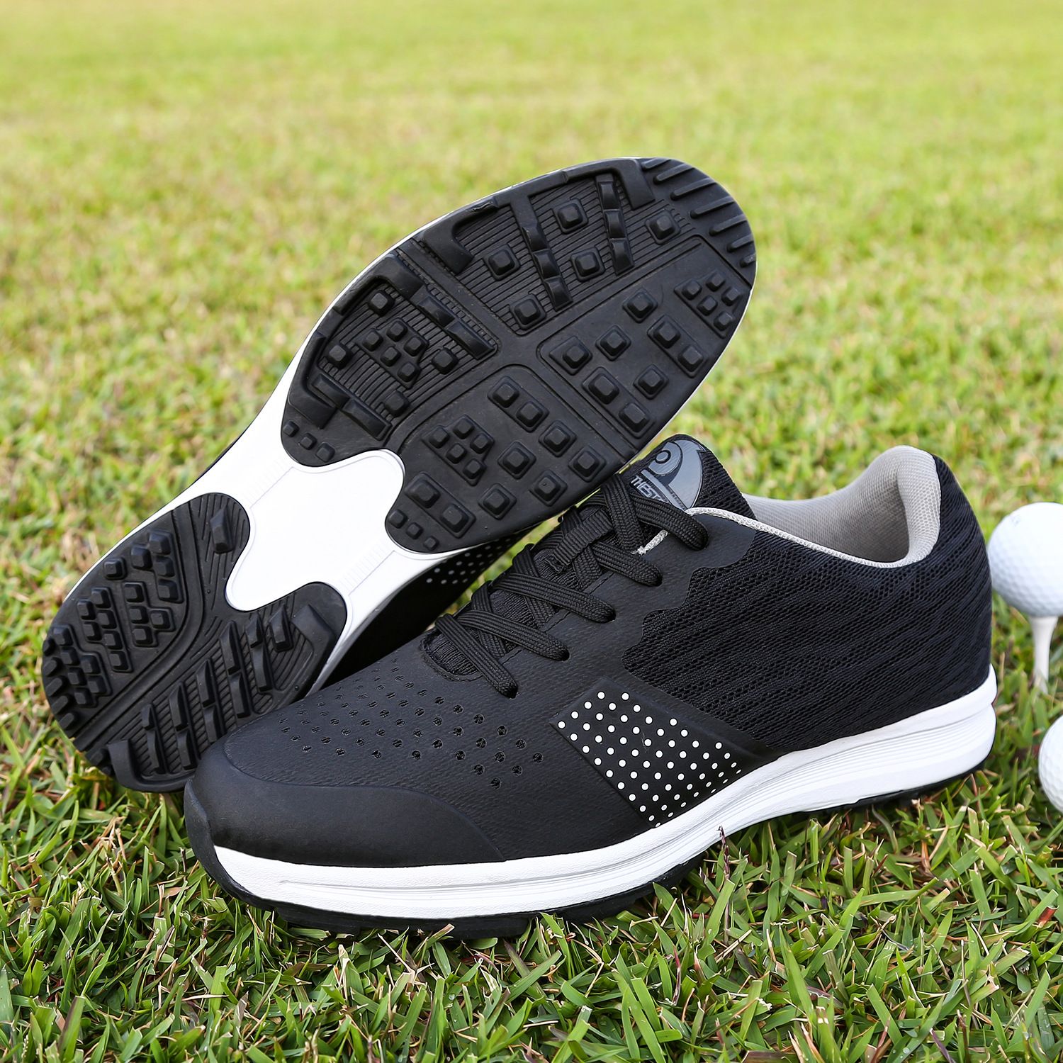 THESTRON Mens Golf Shoes Waterproof Non Slip gray green US 8.5-EUR 42 view 3