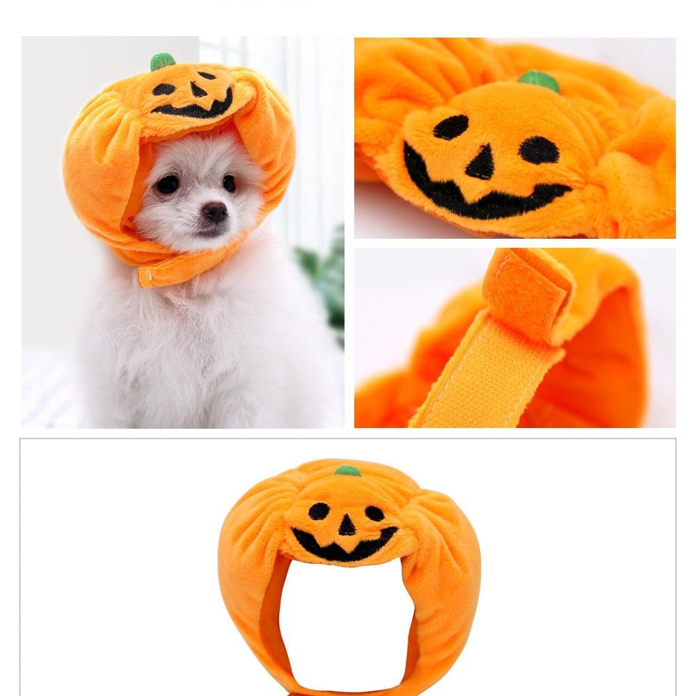Shine Pumpkin Pet Hat for Dogs Cats Halloween The hat! Orange Pumpkin S small view 6