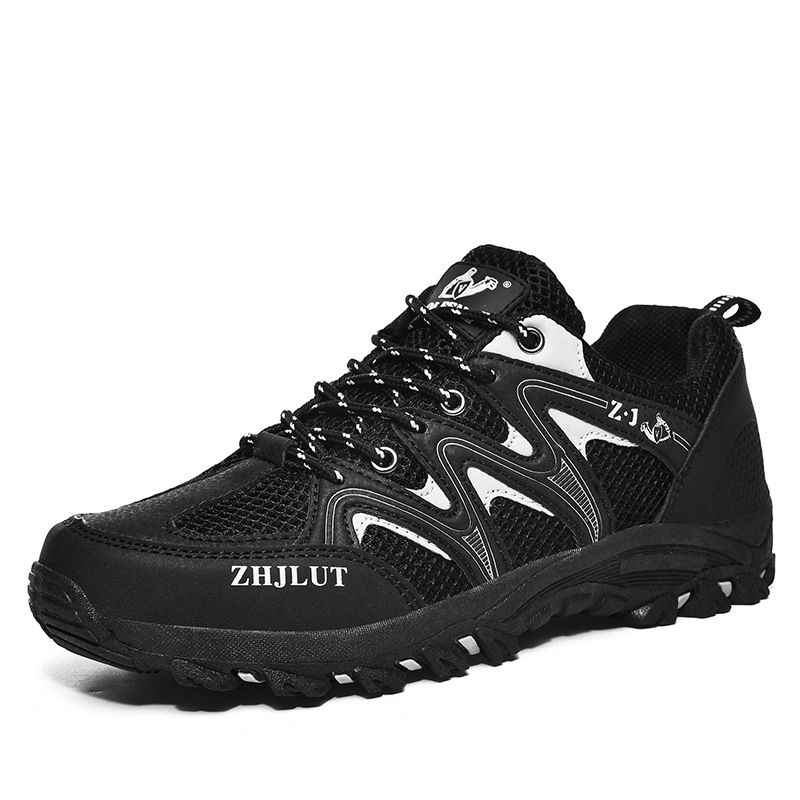 Qifeng Men Women Outdoor Breathable Hiking Shoes Black 43 view 2
