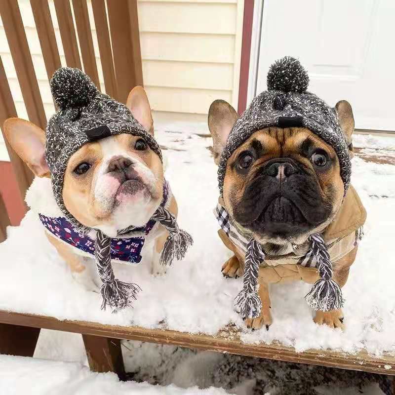 Shine Pet Hat Wool Thread Dog Cat S hat wool braid gray view 5