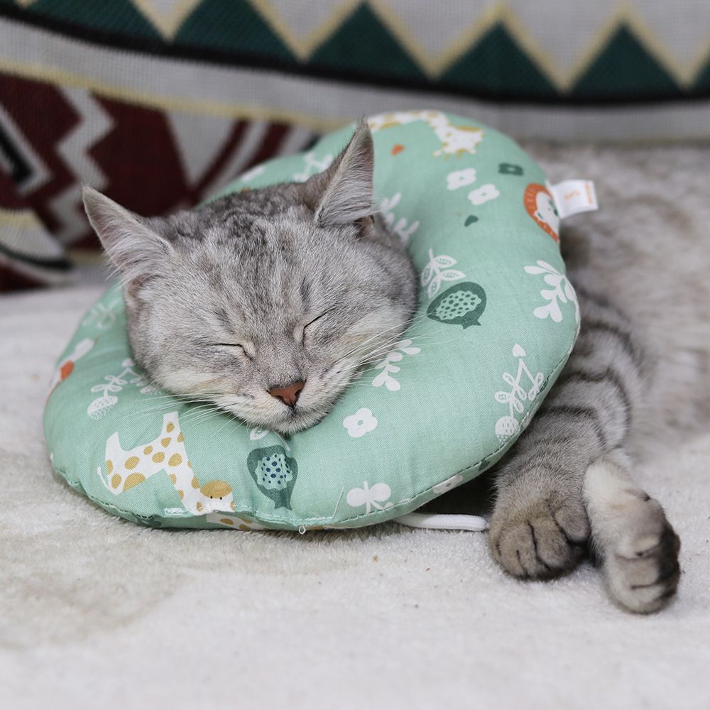 Ada Soft Cat Elizabeth Collar Post Surgery Big Love Pink M: adjustment range view 3