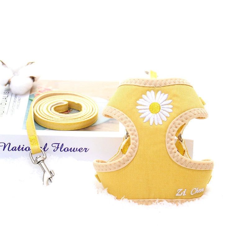 Zichen Nylon Dog Harness Vest Breathable Pet Leash Yellow (without bag) 1.0(S — image 1