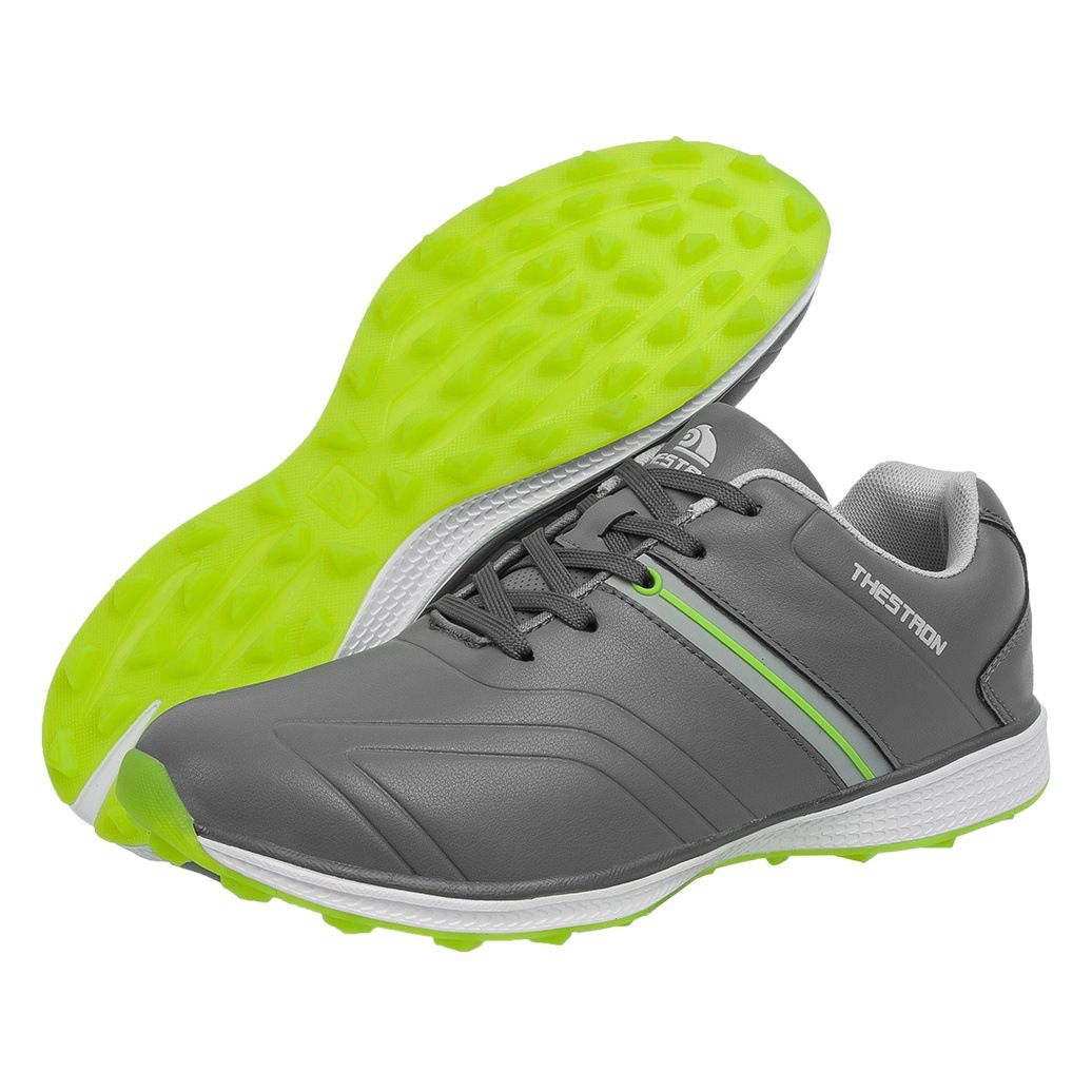 THESTRON Men's Waterproof Golf Shoes Microfiber Upper White US 8 (EUR 41) view 2