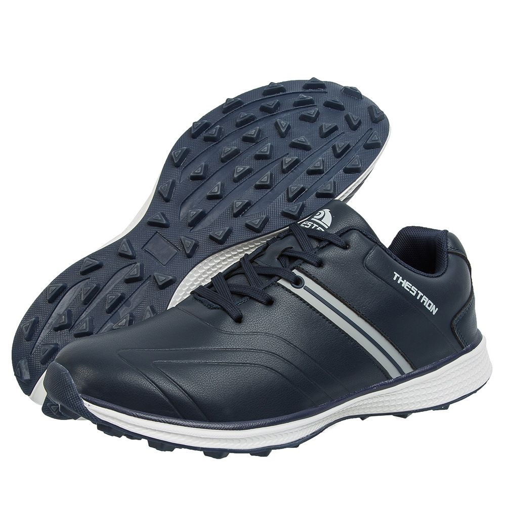 THESTRON Men's Waterproof Golf Shoes Microfiber Upper White US 10 (EUR 43.5) view 4