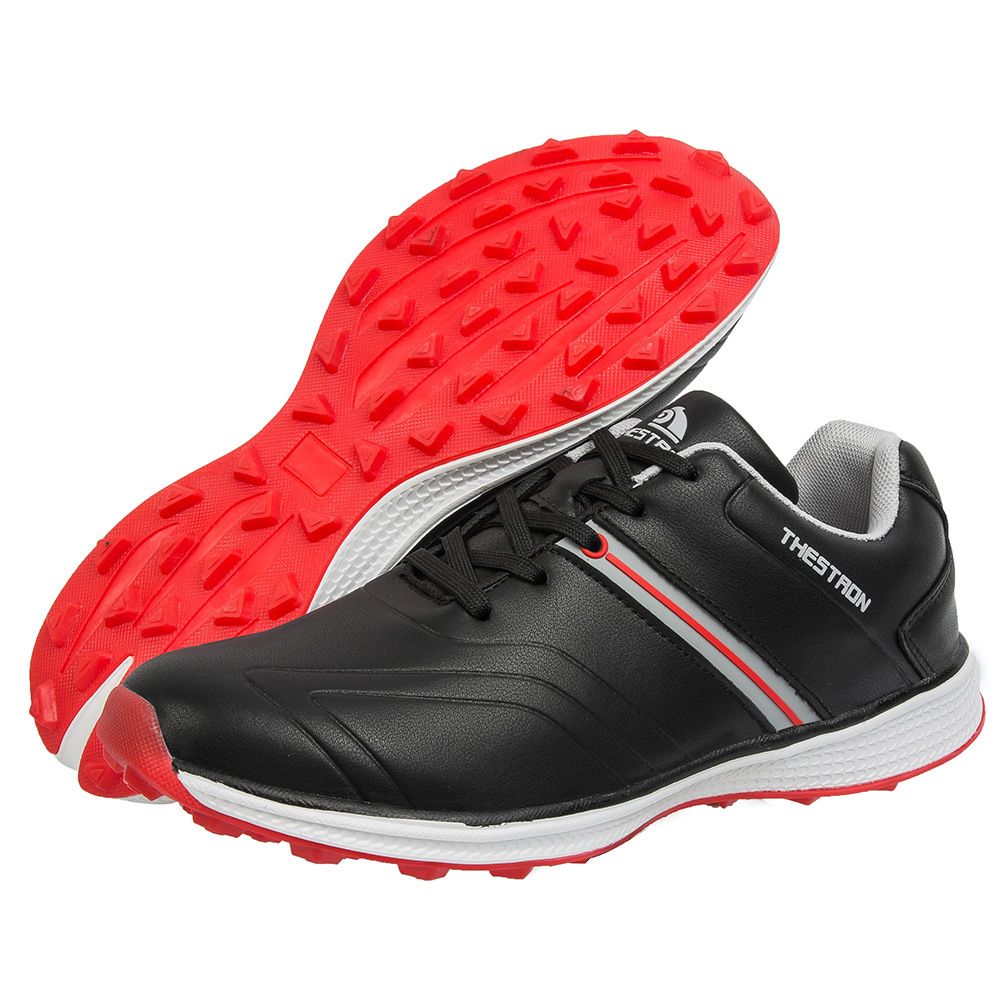 THESTRON Men's Waterproof Golf Shoes Microfiber Upper White US 10 (EUR 43.5) view 6
