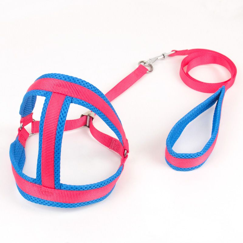 Zichen Nylon Dog Harness Chest Strap Red 1.0 nylon clip subnet pull chest view 3