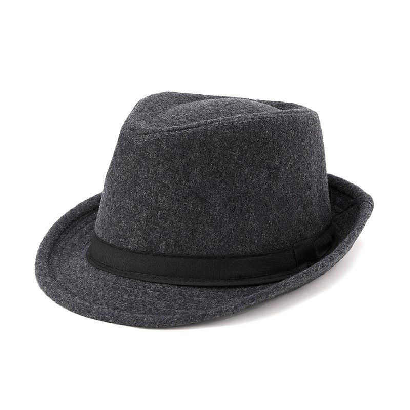 Men Woolen Topper Hat Hat Xiangfang Warm Winter Grey All yards view 3