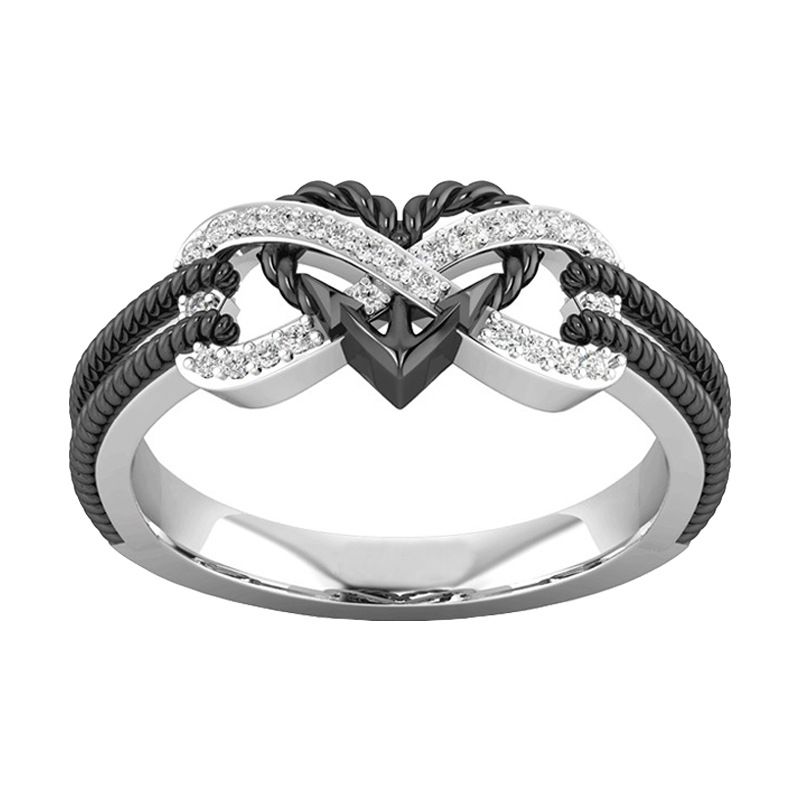 Heart Shape Ring When set Agate Men Women Women's No. 10