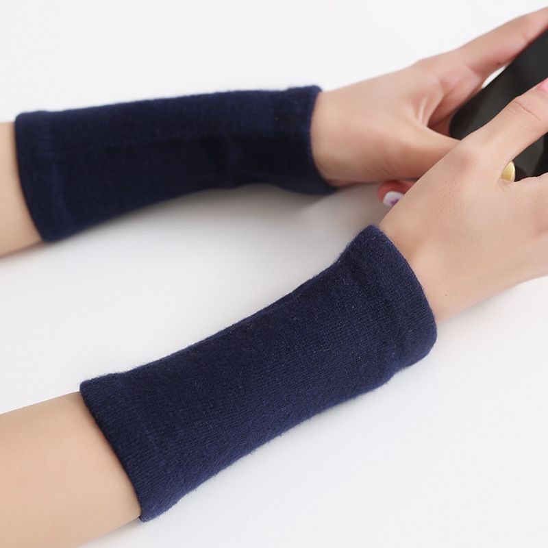 Wrist Bracer Adult Polyester Elastic Badminton. Navy blue