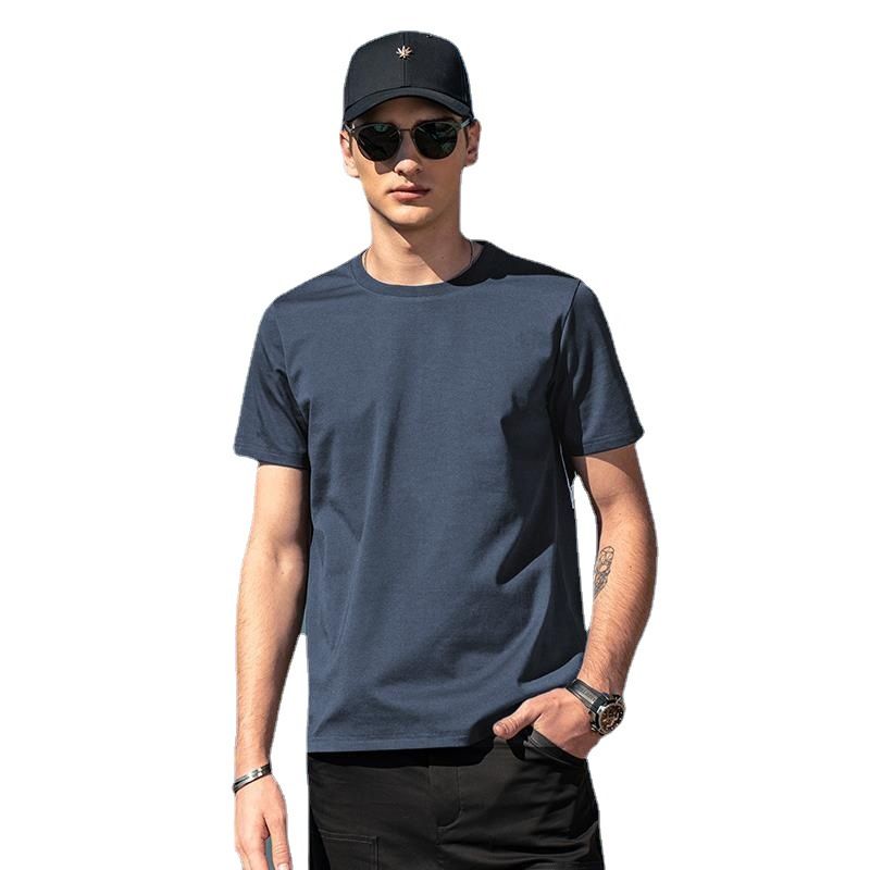 Men Short Sleeve T Shirt Cotton Loose Summer White 185/2XL(145kg -160kg) view 6