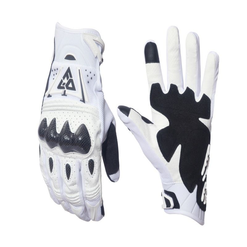 FISD Cycling Gloves Carbon Fiber Touch Screen Full. Red L view 2