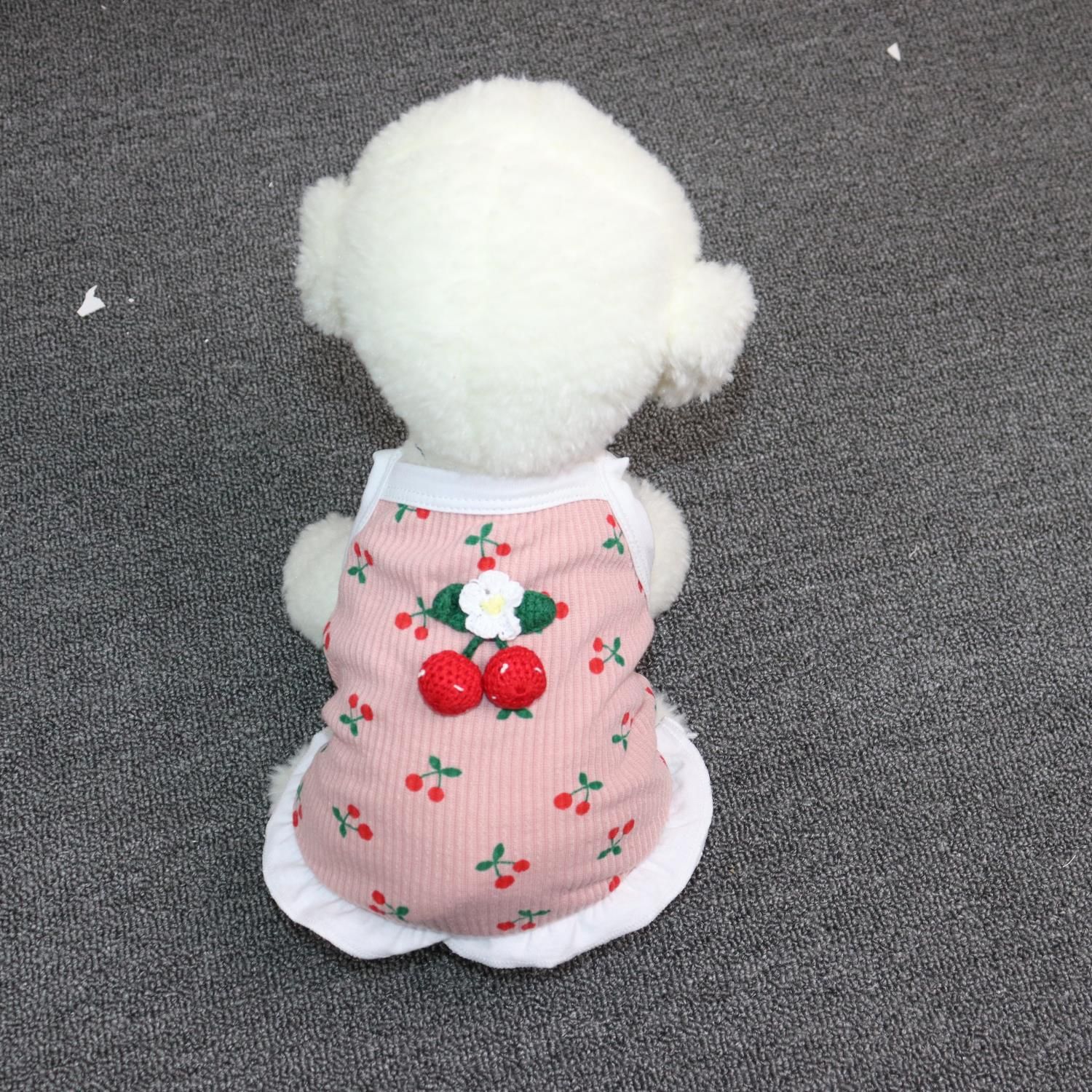 Pet Clothing Odd Pet Cherry Cat Dog Vest Cherry Small Sling Pink XXL view 5