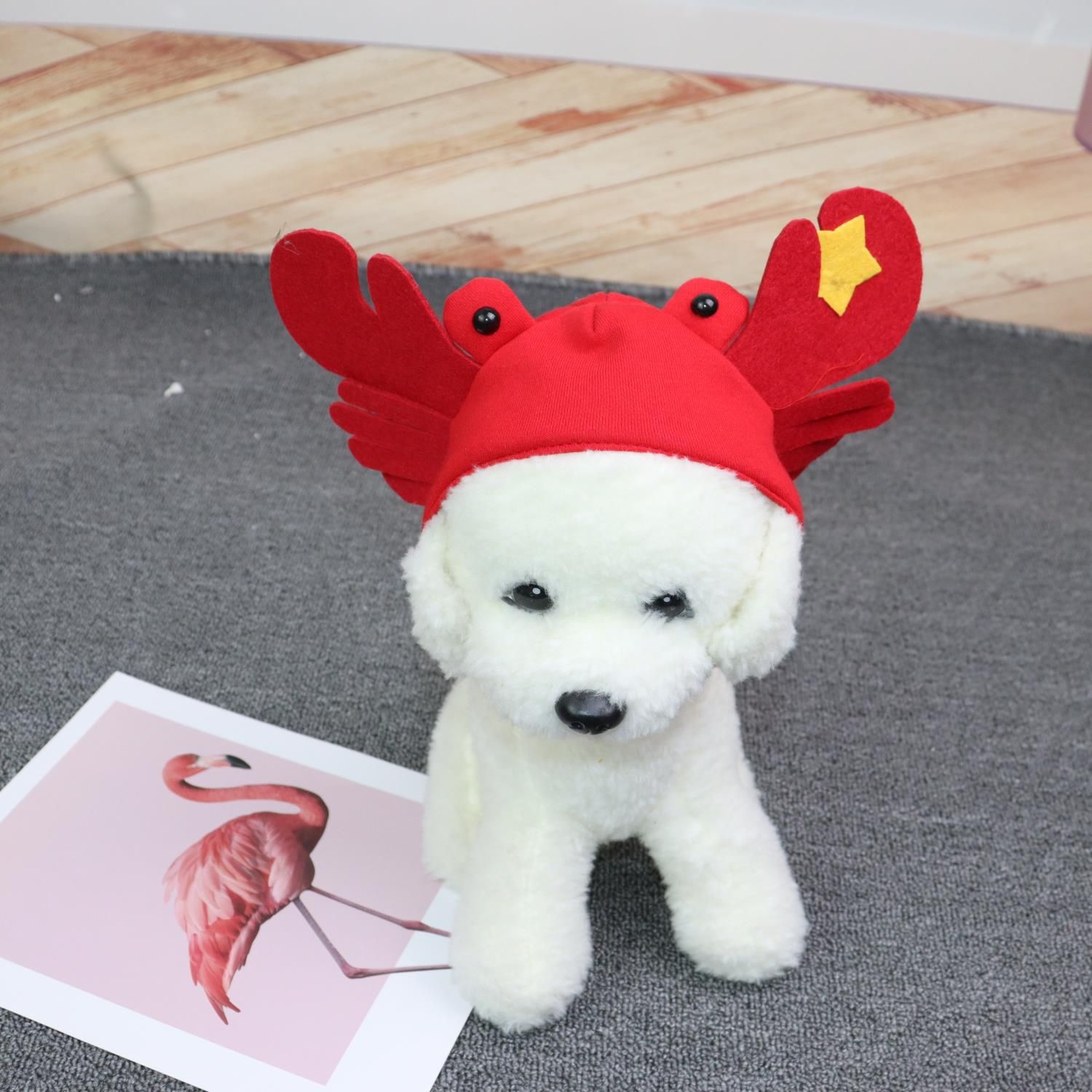 Pet Crab Hat Big Eyes Felt Headwear crab hat view 5