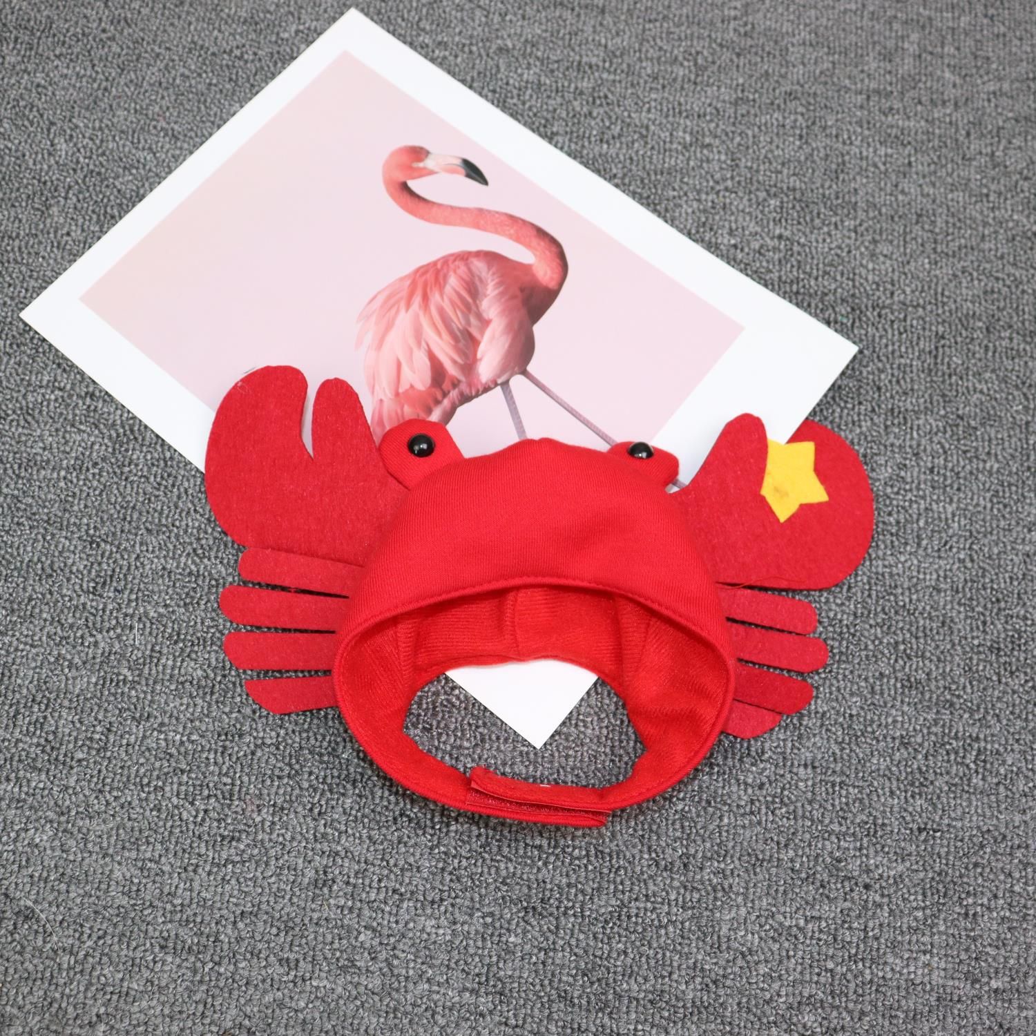 Pet Crab Hat Big Eyes Felt Headwear crab hat view 6