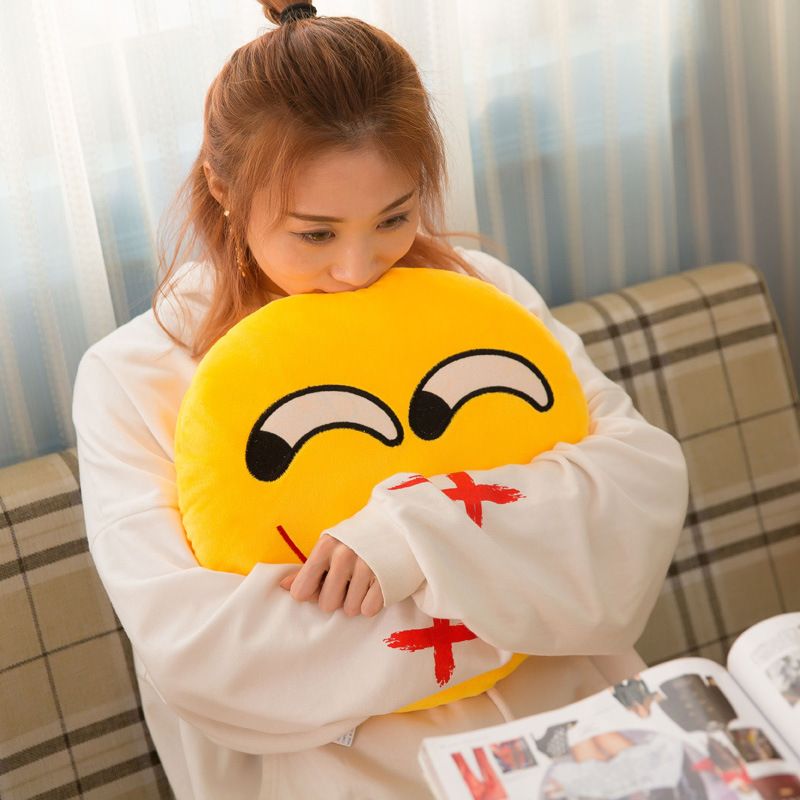Plush Emoji Pillow PP Cotton Hand Warmer Lovely 40cm pillow view 5