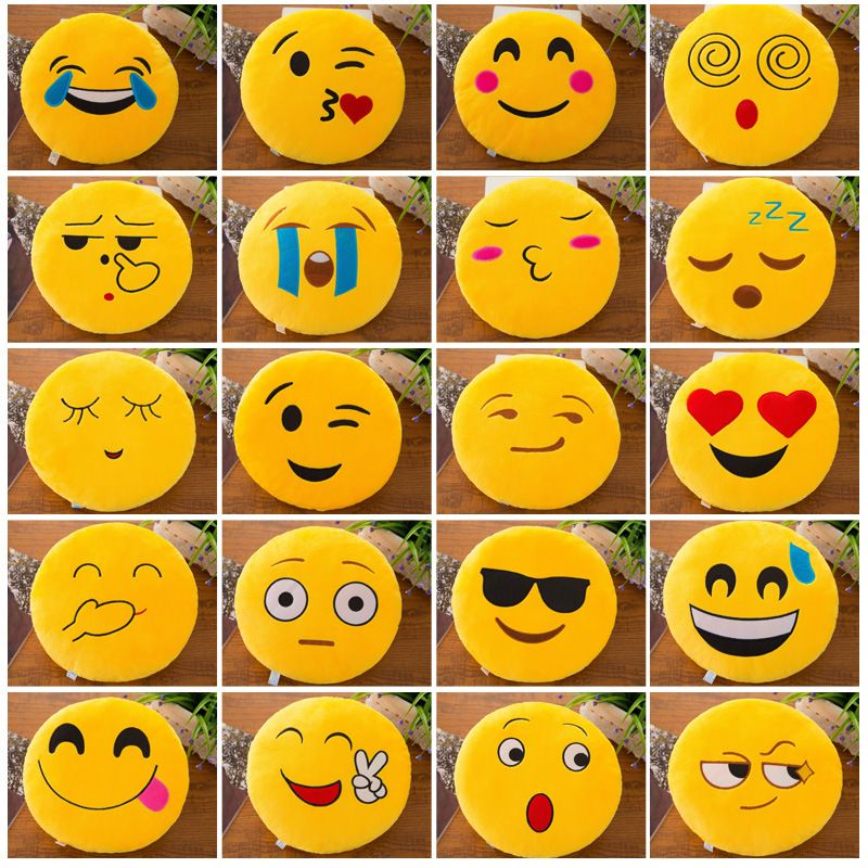 Plush Emoji Pillow PP Cotton Hand Warmer Small sample 40cm pillow view 4