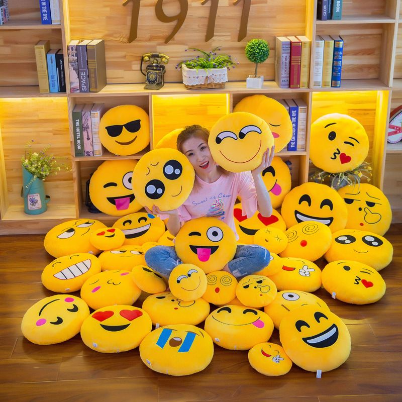 Plush Emoji Pillow PP Cotton Hand Warmer Spit tongue 40cm pillow view 3