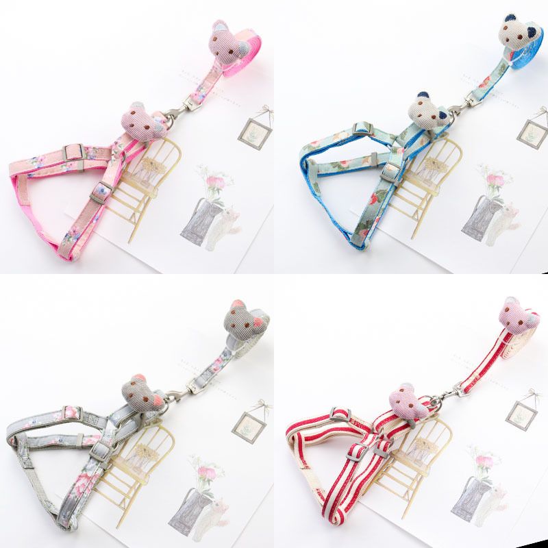 Zichen Pet Leash Nylon Cat Dog Harness Blue S Pink 1.0(S) suitable for 1.50 view 3