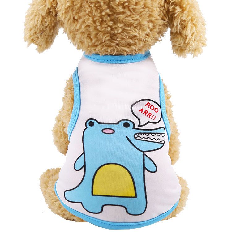 Shine Pet Dog Vest Polyester Sun Protection Outdoor Cool Vest Blue Tail — image 1