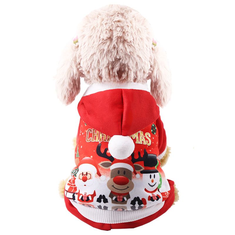 Shine Pet Four Leg Fleece Sweater Christmas Elk Four-Leg Pants Big Red Old Man view 5