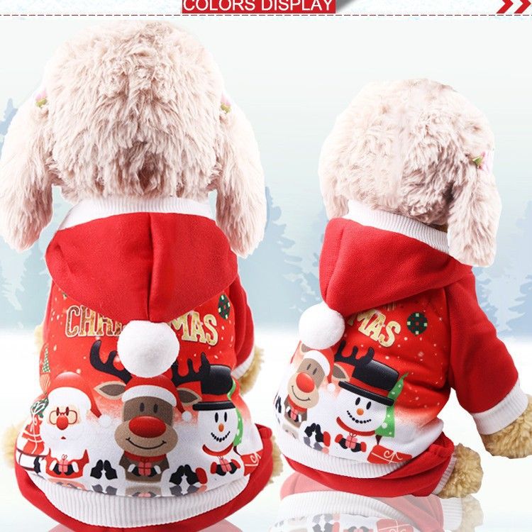Shine Pet Four Leg Fleece Sweater Christmas Elk Four-Leg Pants Big Red Old Man view 4