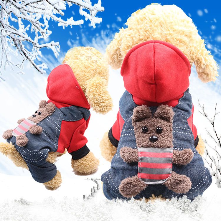 shine Pet Four Legged Clothing Polyester Cotton Four legs thick back strap — image 1