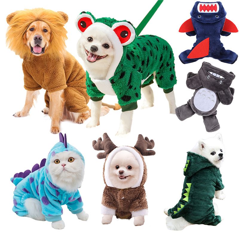 shine Pet Four Legged Clothing Polyester Cotton Four-legged flannel row Red view 2