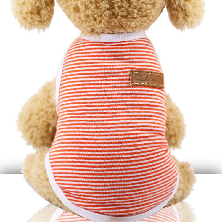 Shine Cotton Dog Vest Small Medium Pet Summer Cotton vest classic striped — image 1