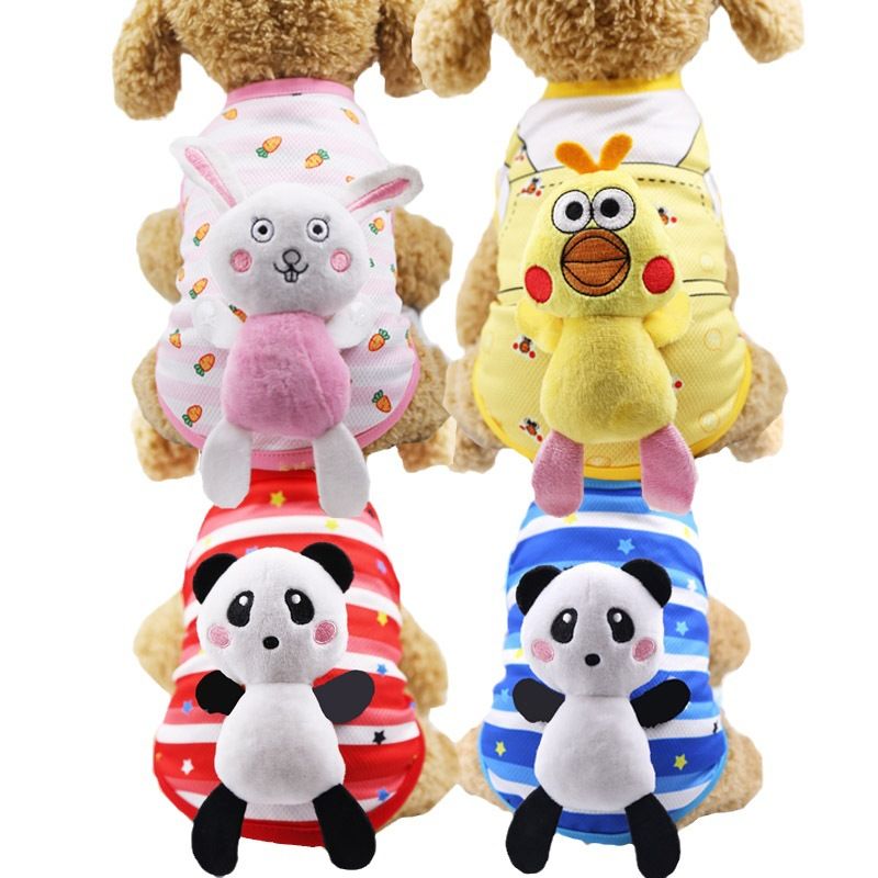 Shine Cotton Dog Vest Small Medium Pet Summer Yellow Duckling vest pink XS view 5