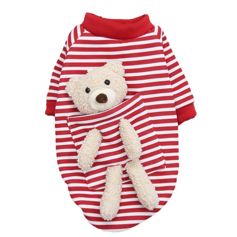 shine Dog Cat Sweater Polyester Teddy Bear Hoodless two-legged turmeric teddy view 7