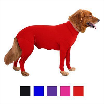 Shine Dog Cat Four Leg Clothes Polyester Four-leg stretch sexy pure red 2XL — image 1