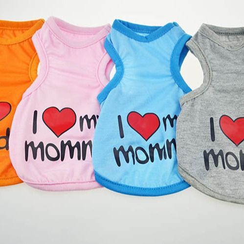 Shine Pet Vest Cotton Dog Cat Clothing (Anhui hair) love mummy vest blue XXL view 6