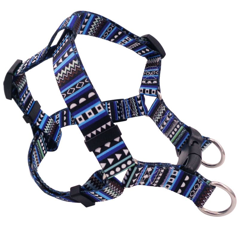 DEYUAN Bohemian Dog Harness Polyester Bomi Orange S:1.5*32-45cm view 4