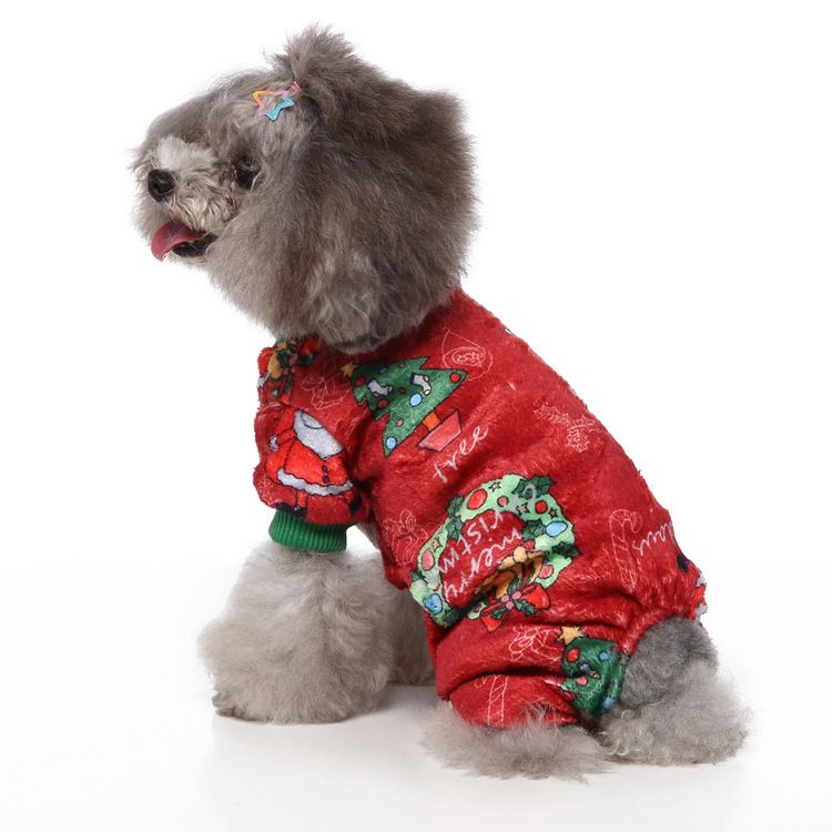 MEIQIPETBABY Dog Costume Polyester Small Breed SDZ130 red Christmas dress XL view 4