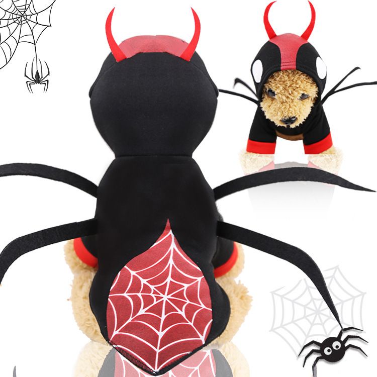 Pet Hoodie Costume Spider Beetle Dog Clothes Hooded Spider 4 feet XS bust 30 view 3